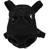 Qcwwy Zaino per animali domestici, per trasportare cani di piccola taglia o gatti per andare in bicicletta, trekking, campeggio, passeggiate o incontrare amici (nero, S)