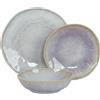 Brigros WeHome - Servizio Piatti 6 Persone, Set 18 Pezzi Colorati in Ceramica, Moderni, Lavabile In Lavastoviglie, Compatibile Con Forno A Microonde (Glicine)