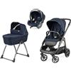 Peg Perego - Trio Veloce Belvedere Con Seggiolino Auto Primo Viaggio SLK R129 Blue Shine