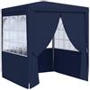 vidaXL Gazebo Professionale con Pareti Tenda per Feste Tendone Copertura Telo di Protezione Padiglione per Eventi 2,5x2,5 m Blu 90 g/m²