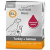 Platinum Menu Tacchino e Salmone - Cibo Umido per Cani, 375g