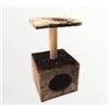LEO PET Tiragraffi Giglio Leopet con Colonna in Sisal - Marrone Scuro - 30x30x55 cm