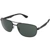 Ray-Ban RB3528 006/71 | Occhiali da Sole Graduati o Non Graduati | Prova Online | Unisex | Metallo | Rettangolari | Nero | Adrialenti