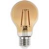 Lampada LED E27 2W Ambrata a Filamento, No Flickering - A60 Bianco Caldo 2.500K