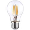 Lampada LED E27 8W a Filamento 140lm/W, No Flickering - A60 Bianco Naturale 4.000K