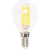 Lampada LED E14 6W a Filamento 150lm/W No Flickering - P45 Colore Bianco Naturale 4.000K