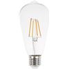 Lampada LED E27 4W a Filamento 150lm/W No Flickering - ST64 Colore Bianco Caldo 2.700K
