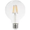 Lampada LED E27 4W a Filamento 150lm/W No Flickering - G95 Colore Bianco Caldo 2.700K