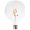 Lampada LED E27 6W a Filamento 150lm/W No Flickering - G125 Colore Bianco Naturale 4.000K