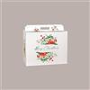 LUCGEL 5 Pz Scatola per Confezione Regalo Natale Porta Panettone Bottiglia Valigetta Grande Carta Bianco Merry Christmas 430x240H345mm