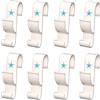 Generico Ganci per Termoarredo Bagno Appendino con Decoro a Stella - Design Italiano, 8 Pezzi, Bianco