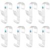 Generico Ganci per Termoarredo Bagno Appendino per Termoarredo Ganci per Scaldasalviette Bagno Appendini Design Italiano con decoro a stella (8 pezzi, Bianco trasparente)