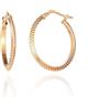 Diamond Treats Orecchini Cerchio Piccoli in Argento 925 Placcato Oro, Orecchini a Cerchio per Donna e Ragazza a con Finitura in Taglio Diamante, Orecchini Cerchio Oro da 20 mm