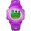 TONSHEN Ragazzo e Ragazza Sportivo Orologi da Polso Multicolore LED Elettronico Controluce Outdoor 50M Impermeabile Allarme Cronometro Fashion Digitale Orologio (Viola)