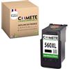 COMETE CONSOMMABLE COMETE, Prodotto in Francia - 560 561 XL - 1 Cartuccia Sostituzione per Canon PG-560 CL-561 XL senza display del livello di Inchiostro per Canon PIXMA TS5350 TS7450 TS7451 TS5351 (1 Nero)