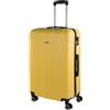 ITACA - Valigia Grande Rigida Viaggio Rigide. Trolley Grande con 4 RuoteDoppie Girevoli. Materiale ABS Valigia Rigida Grande Resistente e Leggero TSA, Giallo