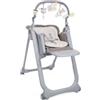 ARTSANA INFANZIA Chicco Polly Magic Relax - Seggiolone Pappa Regolabile 0-3 Anni, Reclinabile e Compatto, Cocoa