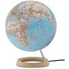 Tecnodidattica - Mappamondo National Geographic Neon Classic | Cartografia Fisico-Politica | Luminoso e girevole | Base in vero Legno d'Acero | Testi in Italiano | Diametro 30 cm