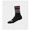 ALE' Calzini ciclimo Q-SKIN 16cm ALE' STRIPES nero-bordeaux