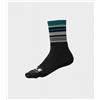 ALE' Calzini ciclimo Q-SKIN 16cm ALE' STRIPES nero-verde