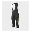 ALE' Pantalone invernale ciclismo ALE' 3/4 SOLID WINTER nero-giallo fluo 2025