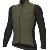 ALE' Giubbino invernale ciclismo ALE' SOLID FONDO 2.0 verde oliva 2025