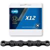 KMC Catena KMC X12 12 velocità eagle 126 maglie titanium BLACKTECH