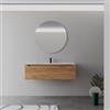DEGHI Mobile bagno sospeso 120 cm rovere gold con lavabo integrato e specchio - Sleek