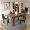 DEGHI Tavolo da pranzo allungabile 137-185x90 cm mercure e bronzo - Brooke