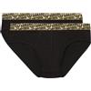 EMPORIO ARMANI Pack 2 slip in cotone organico logoband shiny all over ASV