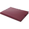 Grafoplás Cartella scolastica in PVC granato con tre alette e chiusura in gomma, 33 x 25 cm