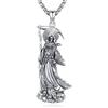 Eusense Collana San Michele Arcangelo/San Cristoforo/Crocifisso/Santa Vergine Maria Ciondolo Argento 925 Protezione Angelo Custode Amuleto Regalo Gioielli per Uomo Donna