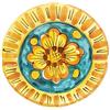 Sicilia Bedda - POSACENERE IN CERAMICA SICILIANA - Elegante complemento d'arredo per Casa e Ufficio (Fiore Giallo)