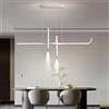 Lanekd Moderni LED Lampadario Dimmerabile Lampada da Tavolo da pranzo Linea Design Lampada a Sospensione Altezza Regolabile Soggiorno Lampadari per Cucina Sala da pranzo Ufficio Lampadari a Sospensione