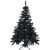 FineHome - Albero di Natale artificiale, 120-150-180 cm, con supporto, colore: nero, dimensioni: 120 cm