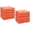 Betz Set di 10 lavette Premium misura 30 x 30 cm 100% cotone (arancio sanguinello)
