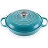 Le Creuset Tegame basso Evolution in ghisa vetrificata, Rotondo, diameter 26 cm, Blu Caribe, 21180261702430
