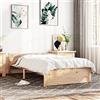 Tidyard Letto in legno massiccio con rete a doghe, letto per ragazzi, in legno, letto matrimoniale, letto singolo, 75 x 190 cm, 2FT6 Small Single