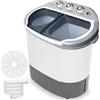 Generic Doppia vasca Lavatrice Compatta Spinner Combo Per Campeggio Dormitori Appartamenti College Room Lavatrice Asciugatrice - Lavatrice Doppia Vasca Portatile
