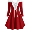 Cocila Vestito Bianco Party Caftano Donna Elegante Nero Vestiti Tubini Donna Vestito Lungo Blu Cerimonia Vestito Lungo Taglie Forti Vestiti Ampi Eleganti Offerta del Giorno (Red, M)