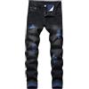Generico Jeans Vita Alta Uomo Taglie Forti Holiday Jeans Uomo Cargo Drip Pantaloni Jeans Uomo Chiari Cargo Jeans Regular Uomo Elasticizzato Rosso Jeans Estivi Uomo Jeans A Uomo