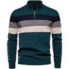 Generico Maglione Mezza Zip Uomo Lana Invernale Elegante Pullover Dolcevita Caldo Manica Lunga Maglioni Stand Collare Casual Pesante Basic Giacca Felpe Cashmere Nero Sweater Termica Classics Maglioncino Moda
