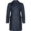 Infinity Leather Cappotto Lungo da Uomo in Pelle Nera Stile Trench U-Boat Militare Tedesco della II Guerra Mondiale L