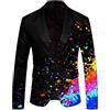 Mymyguoe Rainbow Sakko Uomo Colorato Gradiente Vestito Giacca Arcobaleno Blazer Abiti Da Uomo Sportivi Giacca Sportiva Bottone Formale Business Tuta Per Matrimonio Business Party Costume LGBT & LGBTQ,