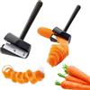 JAONLD Spiralizzatore di Verdure 2 Pezzi Grattugia Verdure Nero Temperino per Verdure Acciaio Inossidabile Essenziale Accessori Cucina per Carote, Cetrioli, Zucchine, Patate