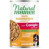Natural trainer cane pate monoproteico con coniglio medium & maxi 400 gr