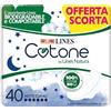 Lines Cotone Ultra Notte con Ali, Pacco Scorta da 40 Assorbenti