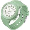 BIEWO Orologio da polso impermeabile per donne e uomini, unisex, 24 ore, con lancetta dei secondi, luce notturna, quadrante militare facile da leggere, cinturino in silicone morbido e traspirante, Verde
