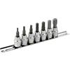 DAKCOS Set di punte per bussole da 10mm（3/8）,7 pezzi manicotto esagonali metriche 3 mm - 10 mm,bit di S2 in acciaio legato e bussola d'acciaio al cromo vanadio