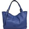 Cheval Firenze Borsa a spalla Sarin, Vera Pelle Made in Italy (Blu Pervinca)